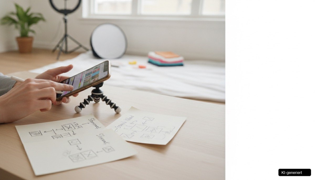 Eine Person filmt mit einem Smartphone authentische Reels für ihr Steiermark Business.